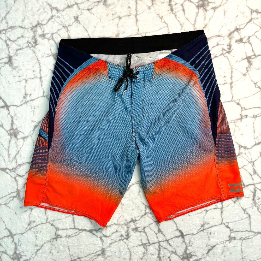 BILLABONG Board Shorts Men's 36W Recycler Series Swimwear Blue Orange Black